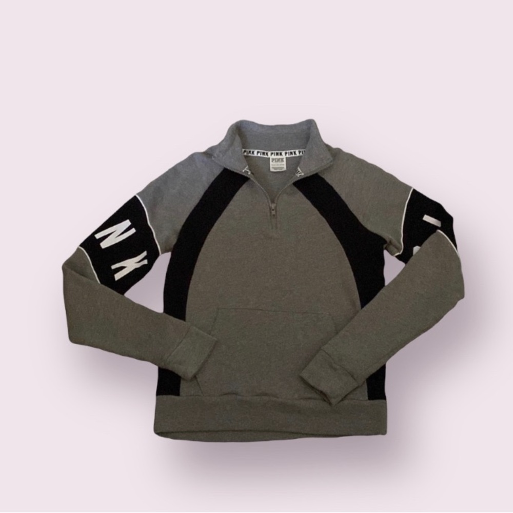 VS PINK Quarter Zip Sweater